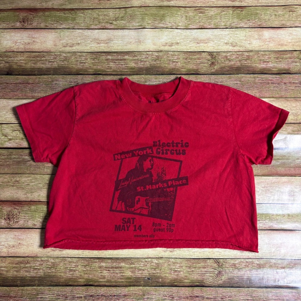 John Galt NY‎ Electric Circus cropped tee. item 478